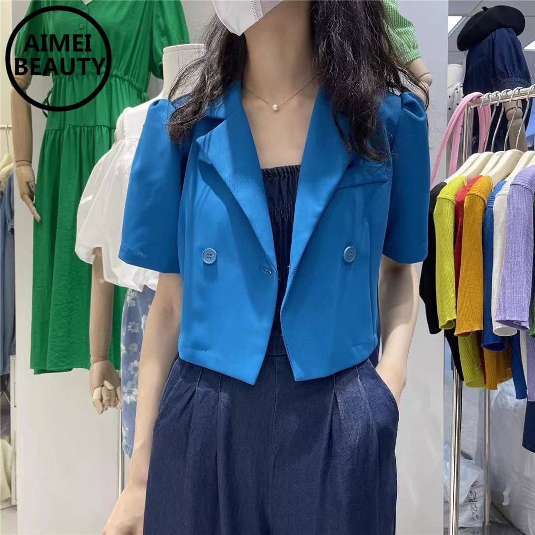 Áo Khoác Blazer Nữ Tay Ngắn Phong Cách Hàn Quốc