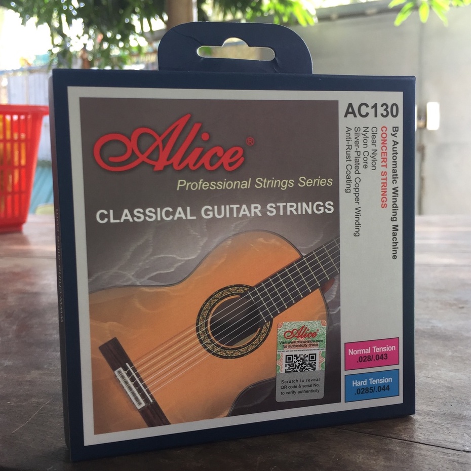 Dây đàn Guitar Classic Cổ điển AC130 N - Bộ 6 dây đàn Alice Chính Hãng - tem chống hàng giả thế hệ mới