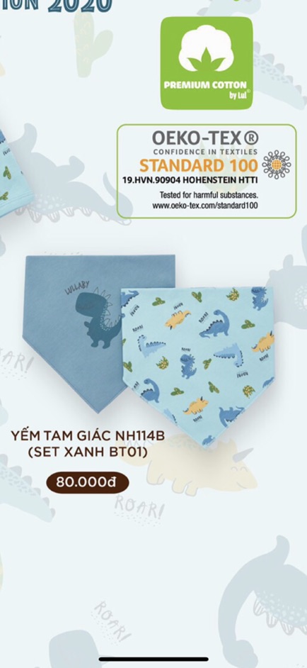 Lulaby - Sét yếm tam giác NH114B