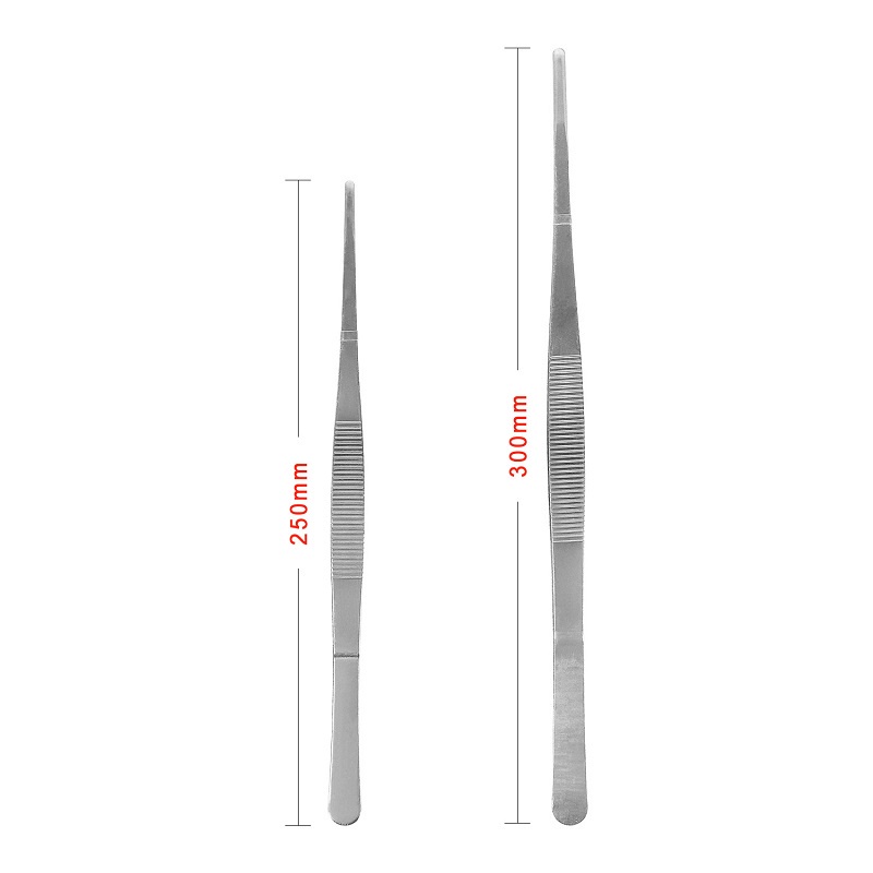 Nhíp bằng thép không gỉ Kẹp thực phẩm dài 25 cm Nhíp nướng nhà bếp tiện dụng nhíp bông y tế