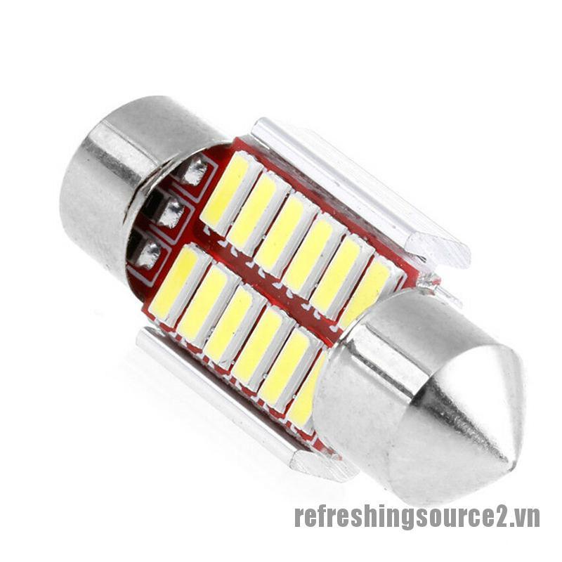 Bộ 2 Đèn Led Gắn Trần Xe Hơi 31mm 4014 12smd C5W