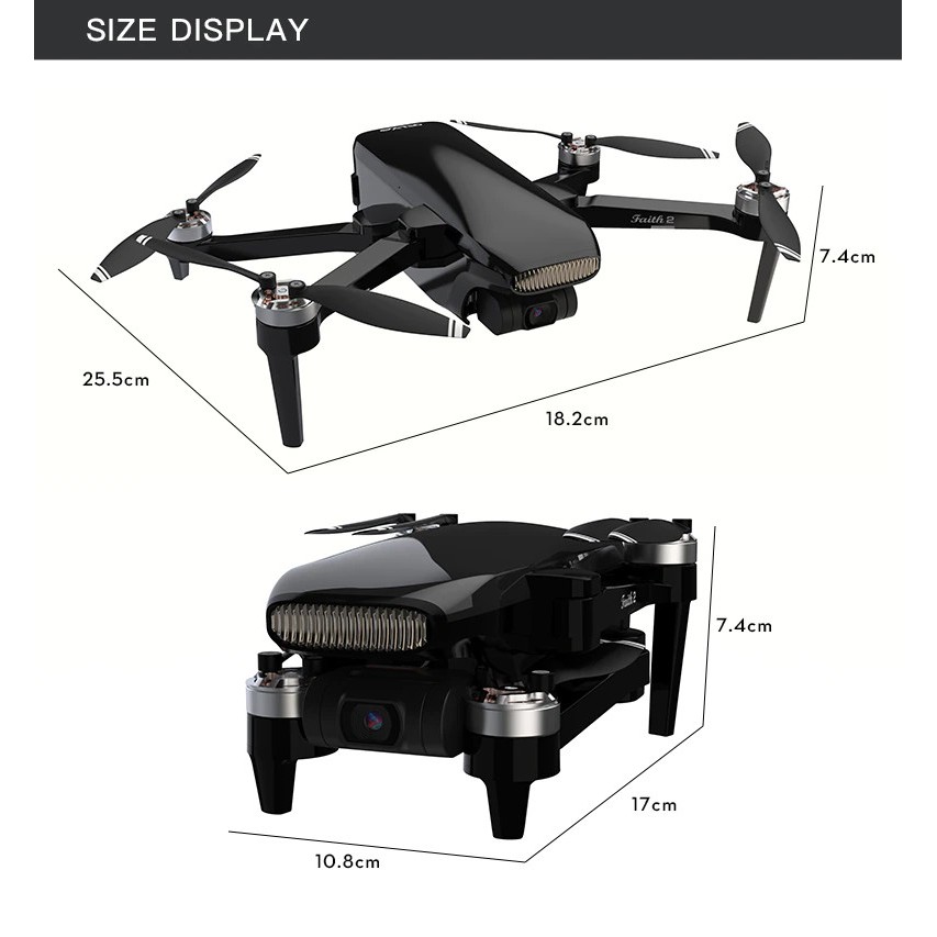 Flycam CFly Faith 2 gimbal 3 trục, camera 4K, Bay 3035 phạm vi kiểm soát 5Km
