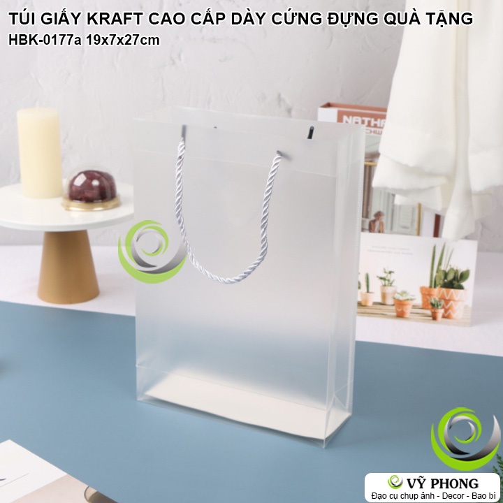 TÚI GIẤY KRAFT ĐỰNG QUÀ TẶNG CAO CẤP TẾT NĂM MỚI DÂY QUAI ĐỰNG HỘP BÁNH KẸO CAO CẤP TÂN XUÂN LỄ NOEL DÀY CỨNG HBK-0177