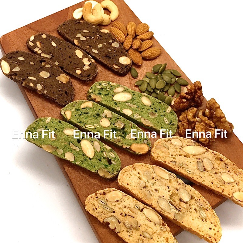 ( 4 VỊ ) Bánh Biscotti ăn kiêng 300G -giảm cân KHÔNG ĐƯỜNG