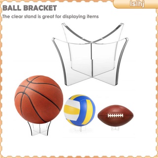 [giá giới hạn] Clear Acrylic Ball Stand Basketball Football Rugby Soccer Holder For Display
