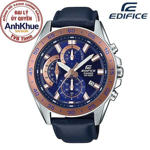 Đồng hồ nam dây da Casio Edifice chính hãng EFV-550L-2AVUDF (47mm)