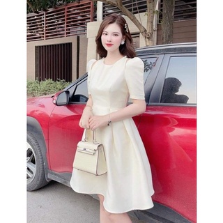 Đầm xoè tafta hở vai kèm tag
