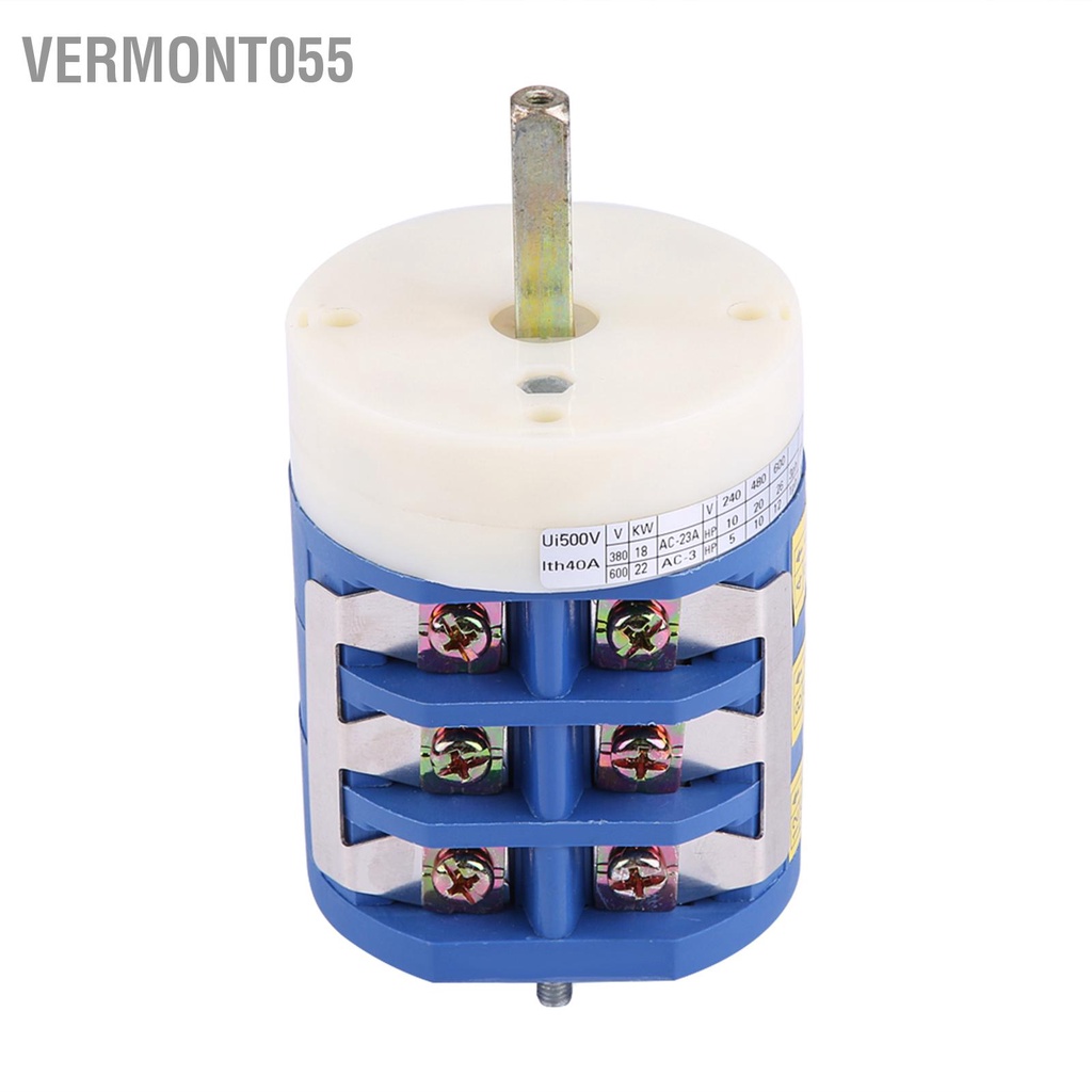 Có thể bán buôn 240V / 480V 500V 40A Máy thay lốp Động cơ Chuyển tiếp Đảo chiều Công tắc nặng Vermont055 Hàng giao ngay