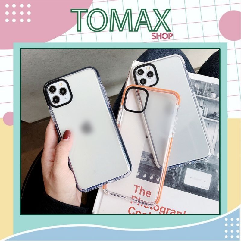 Ốp lưng trong suốt viền màu các dòng - Tomax Shop