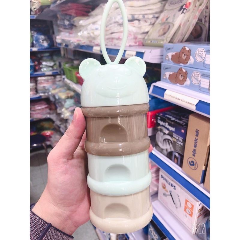Bình chia sữa 3 tầng có quai xách có van tháo lắp như hình tiện lợi cho mẹ và bé mesocshop