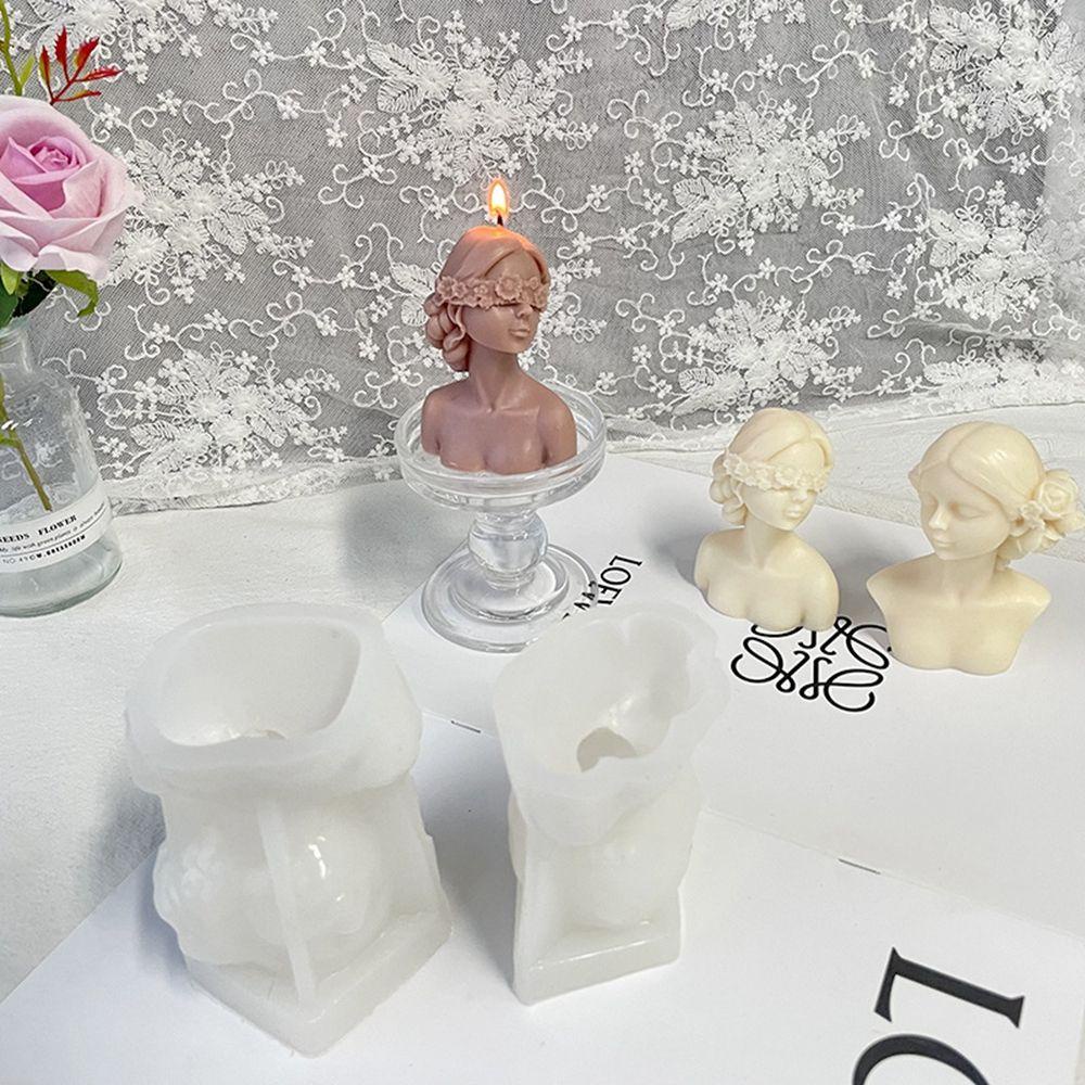 PATRICIA 1 Khuôn Làm Bánh Thủ Công DIY Hình Cô Gái Bịt Mắt Dễ Thương