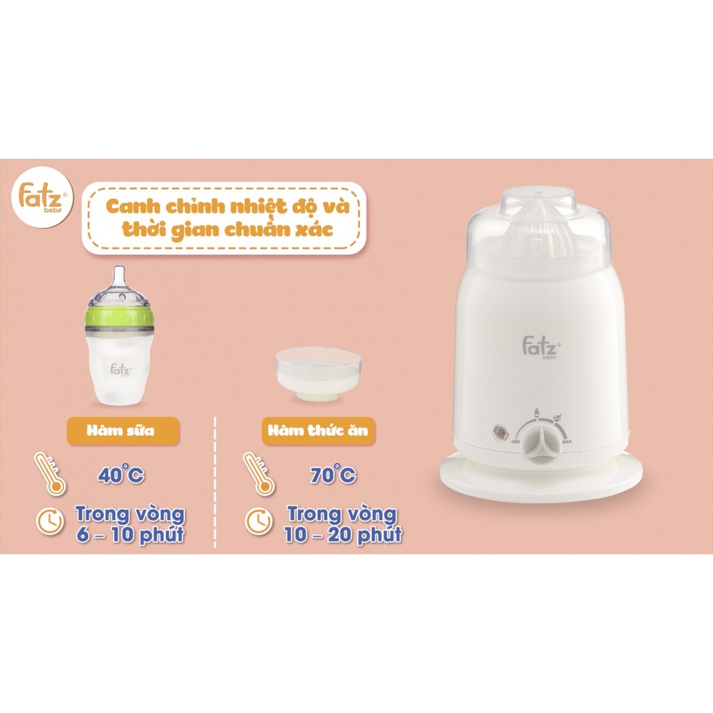 Máy hâm sữa và thức ăn siêu tốc 4 chức năng MONO 2 Fatzbaby / FB3002SL