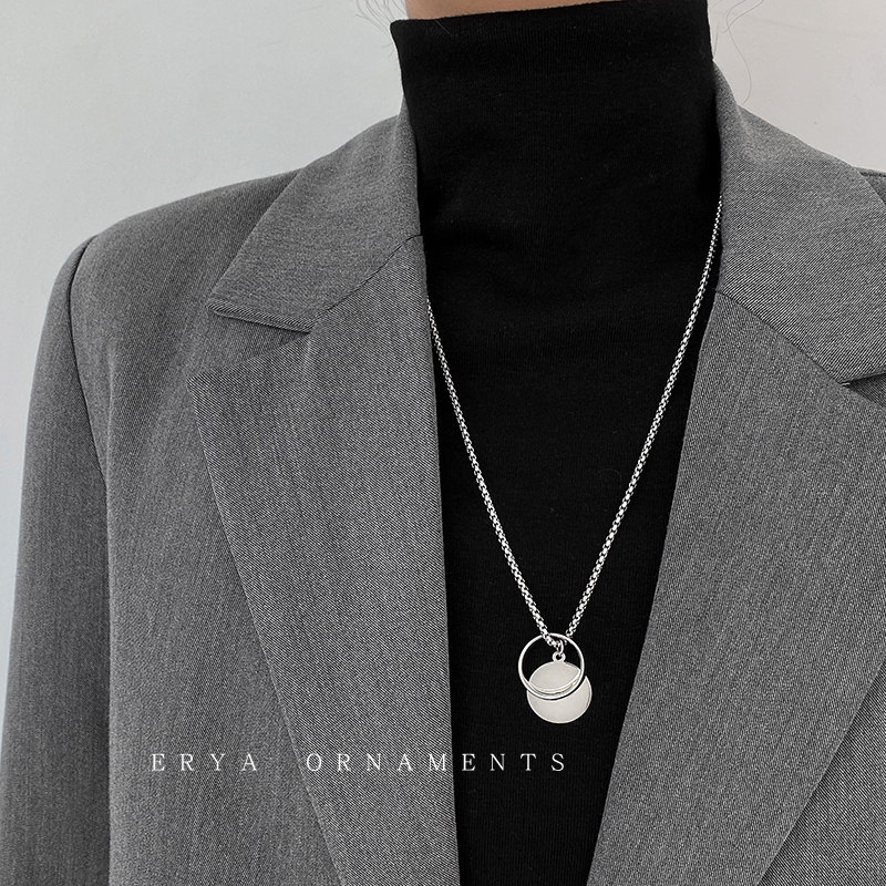 vòng cổ Thép Titan Mặt Dĩa Thời Trang Cá Tính