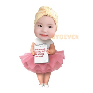 [GIAO NHANH] Chibi kèm Bảng cảm ơn trang trí sinh nhật cho bé