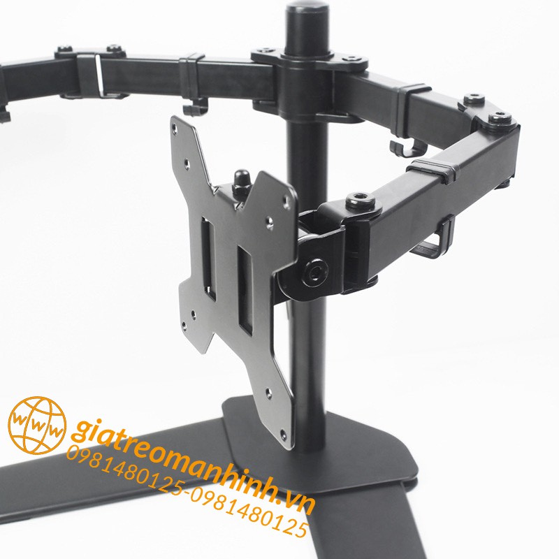 Giá Treo 2 Màn Hình M042 Cao Cấp 17-27 Inch / Tải Trọng 8Kg - Thiết Kế Chân V Để Bàn