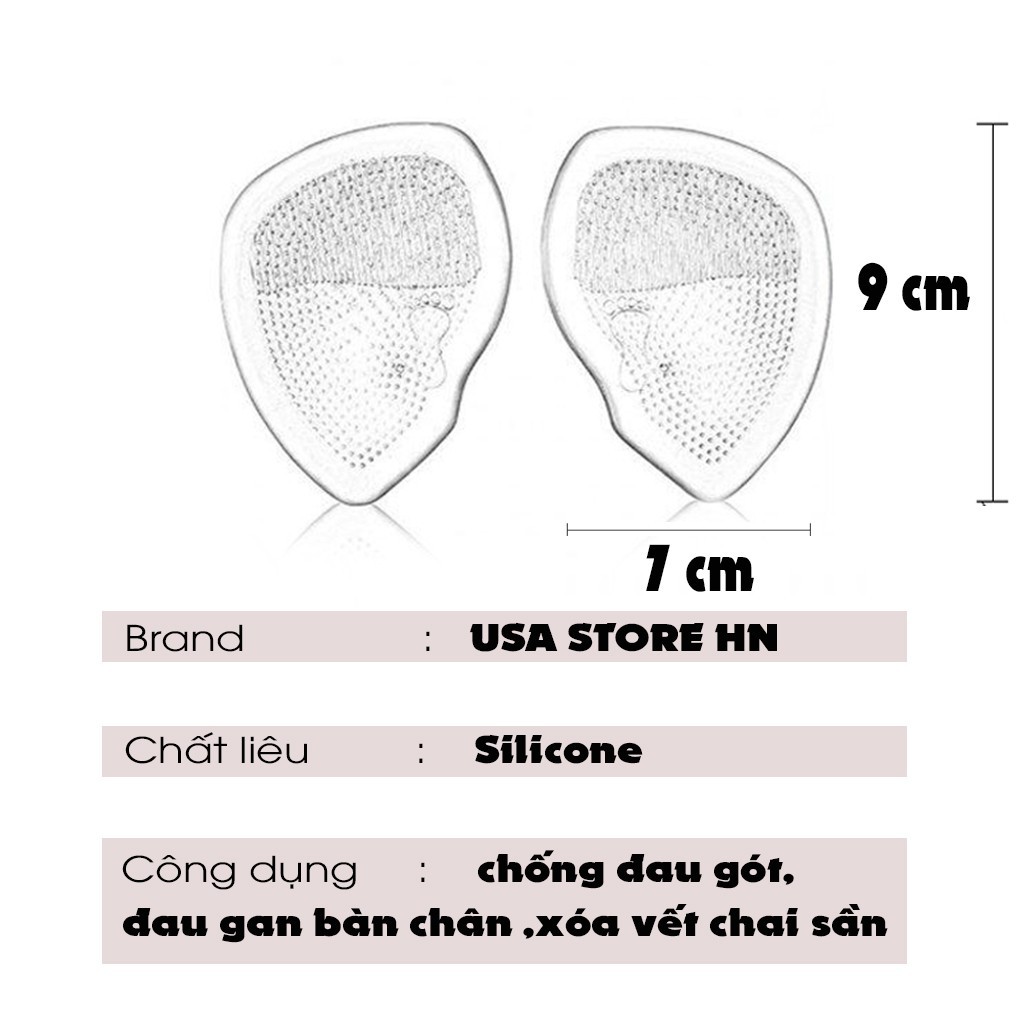 Gói 2 Miếng Lót Giày Silicon Cực Êm Chân (Màu Xanh)