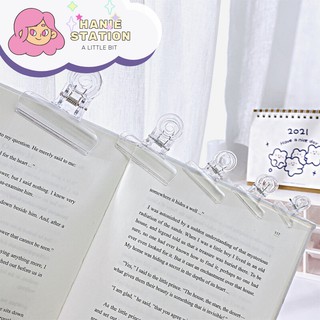 Hanie Kẹp Giấy Kẹp Tài Liệu Kẹp Sách Trong Suốt