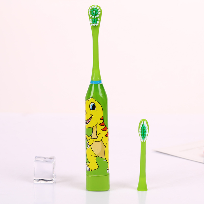 [Hàng mới về] Bàn chải đánh răng bằng điện họa tiết hoạt hình dễ thương cho bé kèm phụ kiện
