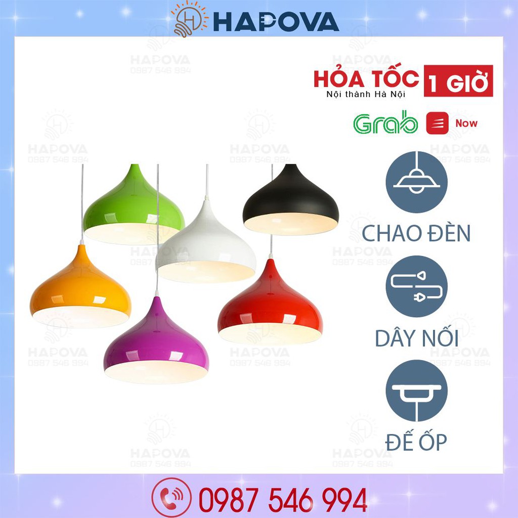 Đèn thả trần trang trí bàn ăn hình giọt nước HAPOVA DT 8010 cỡ 320mm