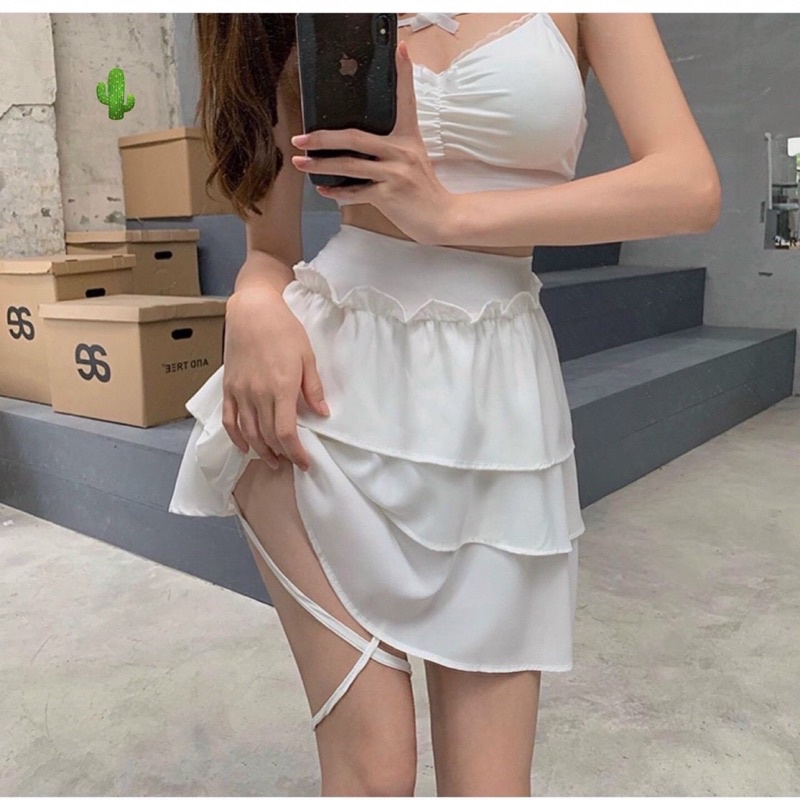 Chân váy voan 3 tầng quấn dây đùi C017 | BigBuy360 - bigbuy360.vn