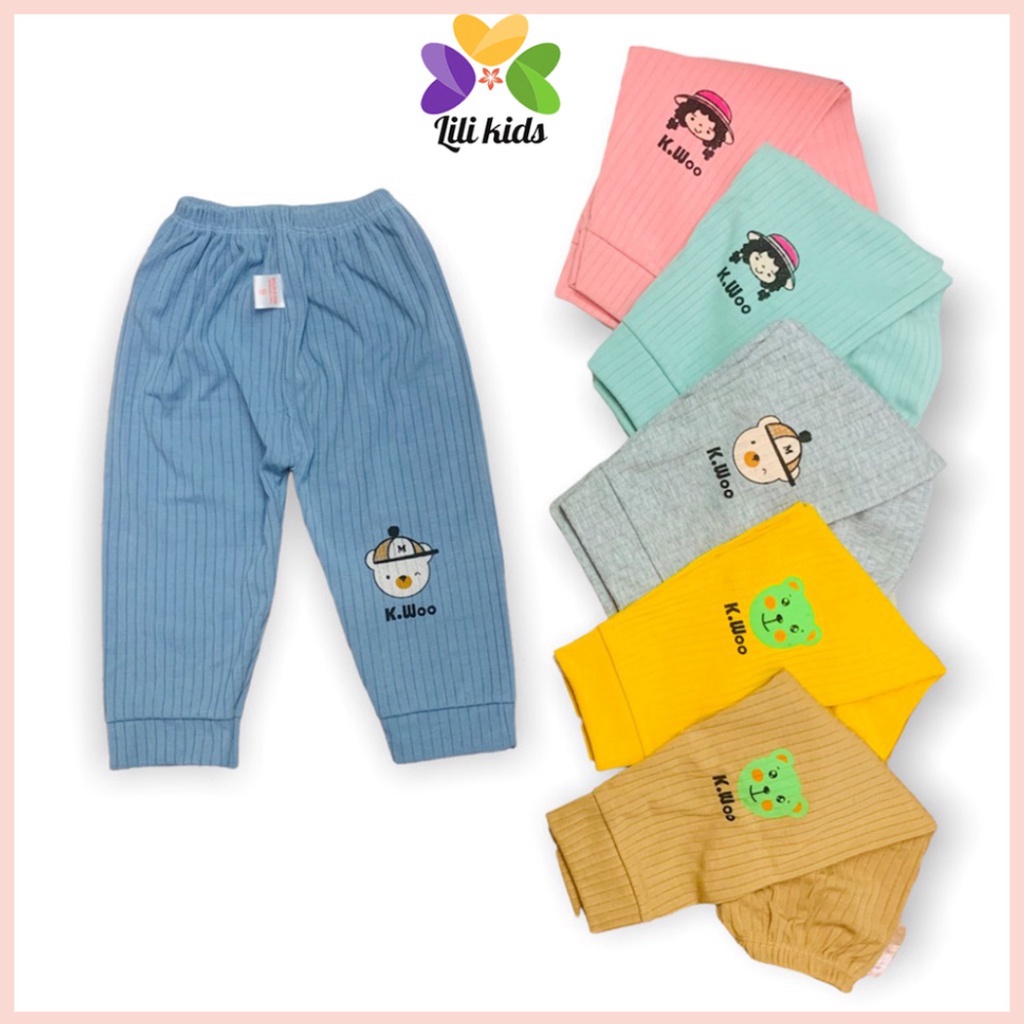 quần dài cho bé trai bé gái LILIKIDS quần dài thun gân cho bé QCD13
