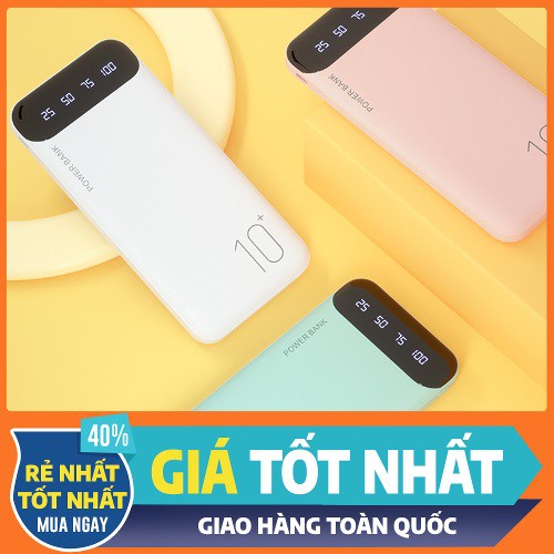 [BẢO HÀNH 12 THÁNG] Sạc Dự Phòng Tích Hợp Màn Hình Led Dung Lượng 10000MAH Remax WK-16