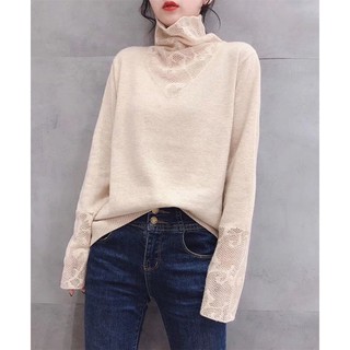 Áo Len Lông Thỏ Mềm Nhẹ Pha Ren Cực Đẹp