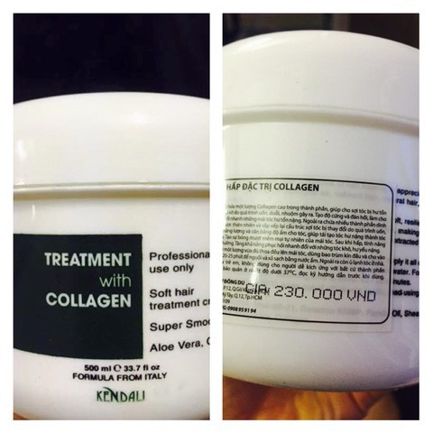 KEM Ủ TÓC PHỤC HỒI COLLAGEN KENDALI 500ML