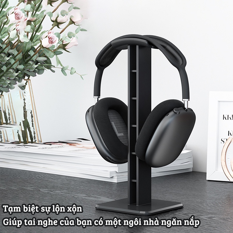 Giá Treo tai nghe chụp tai, Giá Đỡ Headphone chống xước chống trượt cứng cáp chắc chắn phù hợp với tất các loại tai nghe