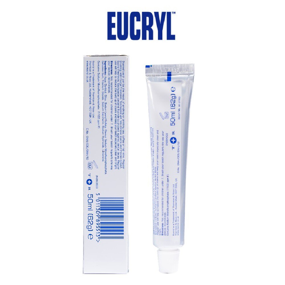 Kem đánh răng làm trắng răng Eucryl Toothpaste 62g