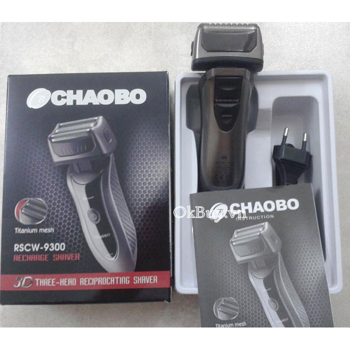 Máy Cạo Râu 3 Lưỡi CHAOBO RSCW-9300 - Dao Cạo Râu Điện Chính Hãng Bảo Hành bởi SALA SHOP