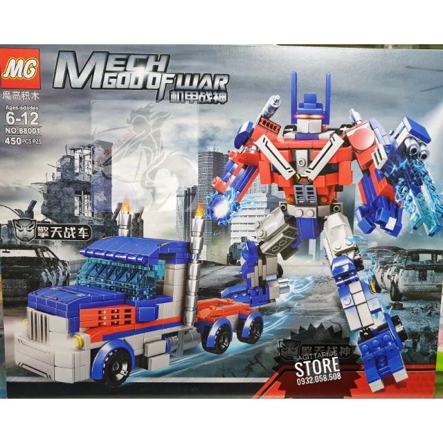 Lego MG-88001 Lắp Ráp Robot Optimus hoặc Xe Tải 2 in 1 ( 450 Mảnh )