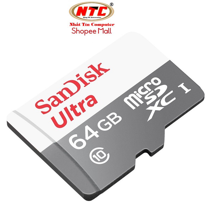 Thẻ nhớ MicroSDXC SanDisk Ultra 64GB 533X 80MB/s - Không Box (Bạc)