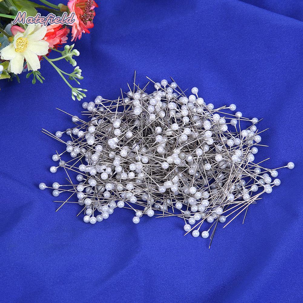 Set 100 kim đầu tròn ngọc trai dùng để may trang phục đám cưới dành cho cô dâu