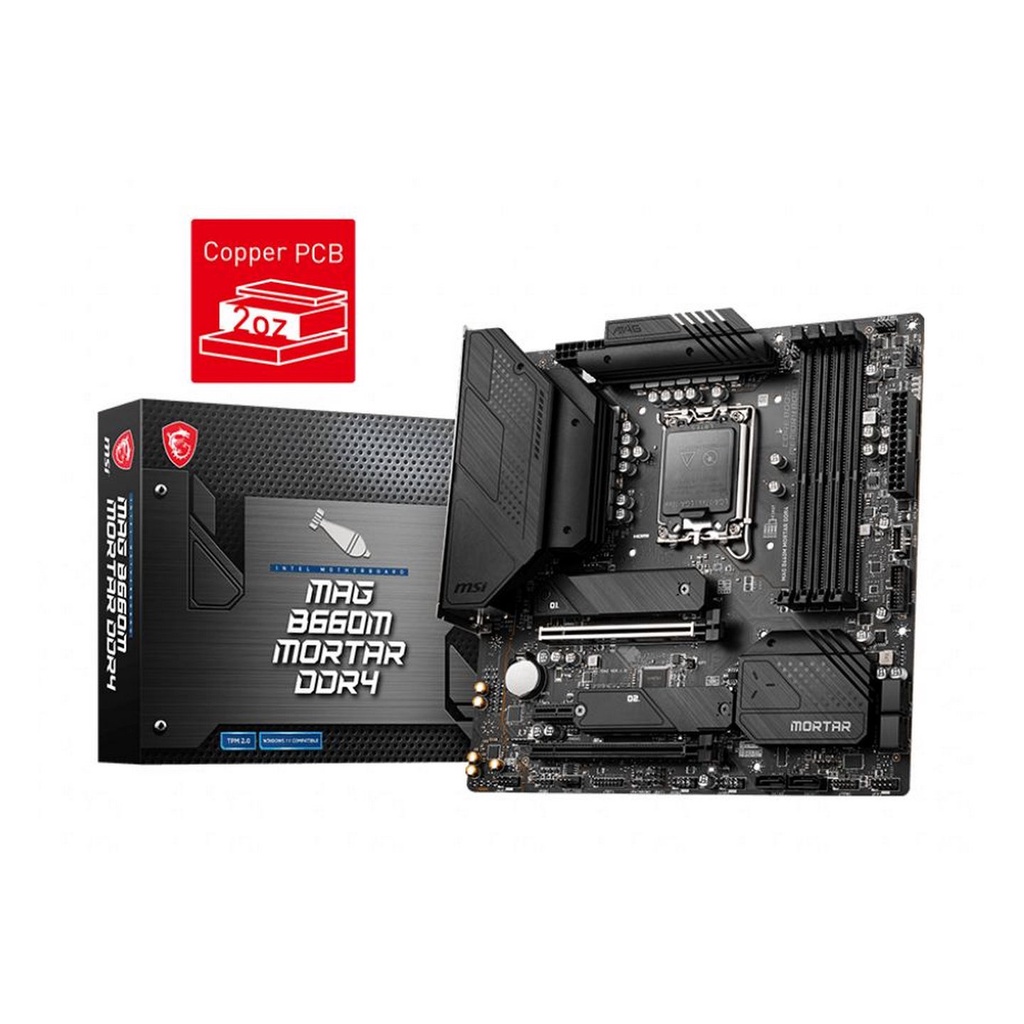 Bo mạch chủ Mainboard MSI MAG B660M Mortar DDR4 (LGA1700 | 4 Khe RAM | MATX)