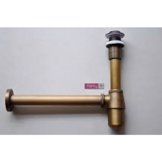 BỘ XẢ LAVABO RỬA MẶT, Ống thoát chữ P, CO XẢ THOÁT NƯỚC BẰNG ĐỒNG Kanly GCP05