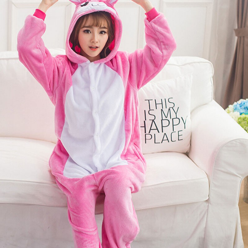 Rabbit Kigurumi Adult Women  Pajama Animal Anime Cosplay Party Performance Halloween  Pijama