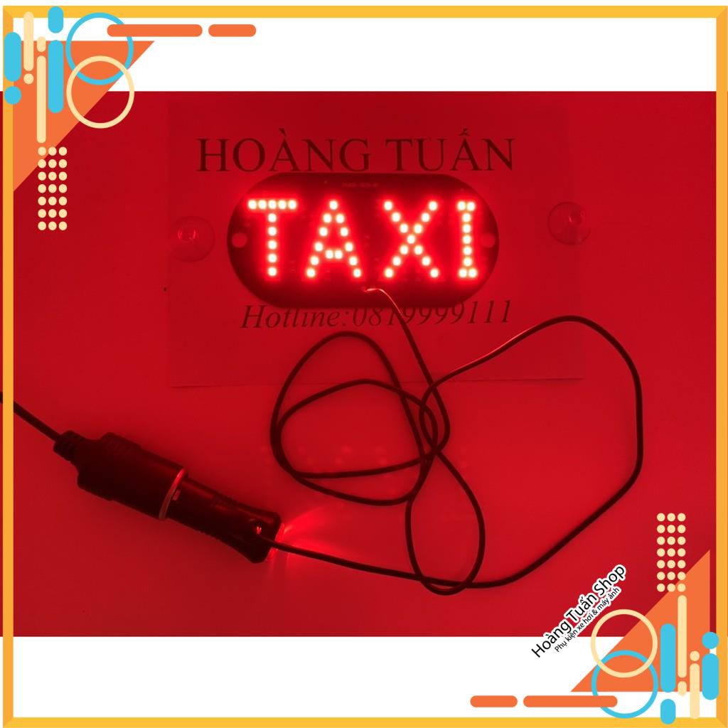 Bảng led TAXI LOẠI 1 cắm tẩu 12V CÓ CÔNG TẮC bật tắt gắn kính 3 màu đèn xanh đỏ trắng đa dạng