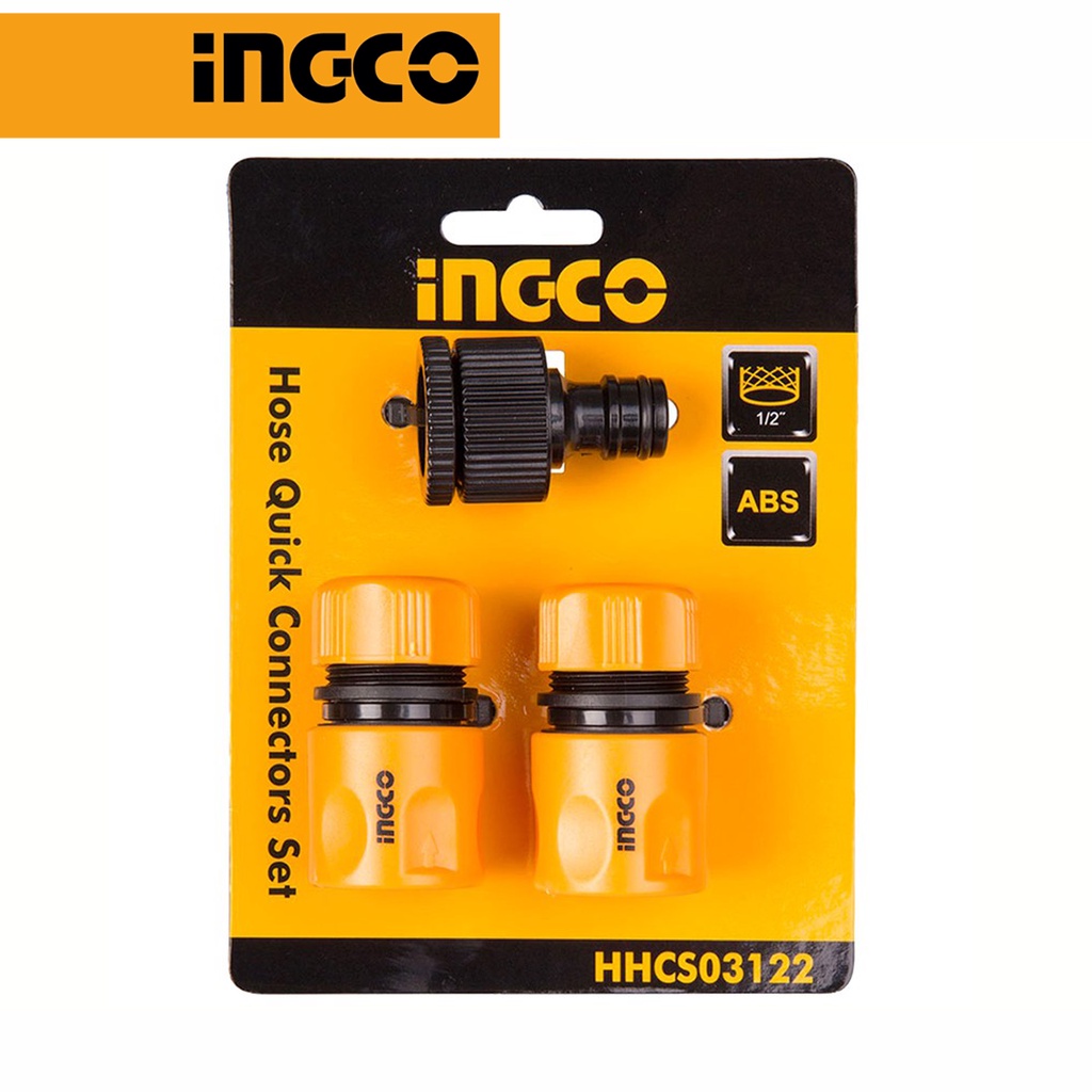 Bộ 3 đầu nối nhanh ống nước, máy xịt rửa INGCO HHCS03122