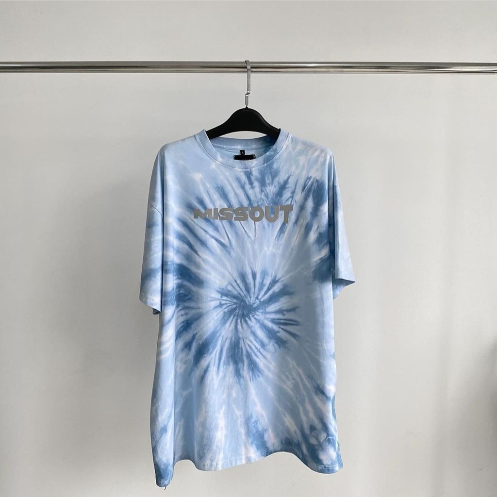 Áo Thun Unisex MISSOUT phản quang tiedye loang màu + Ảnh thật