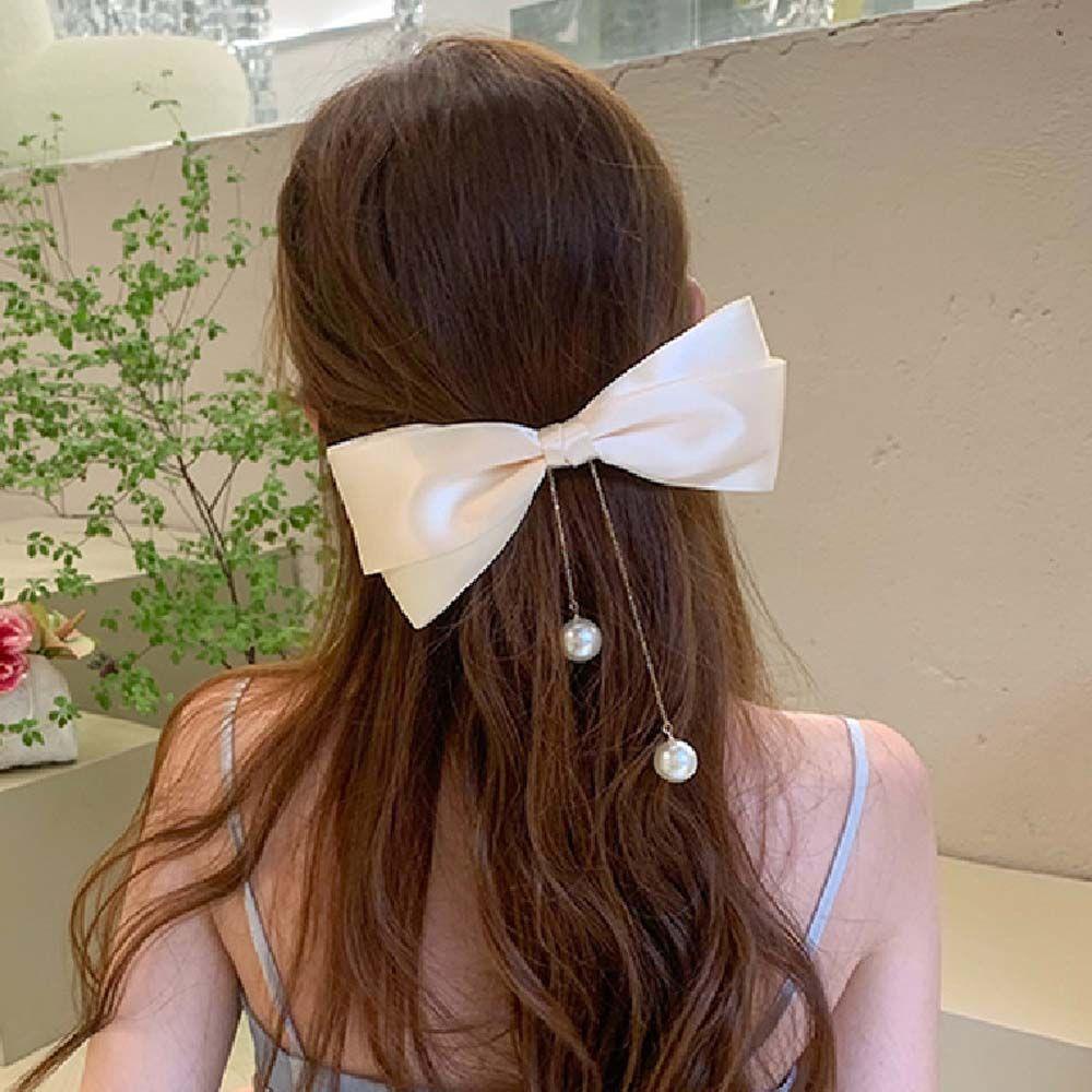 Dây Cột Tóc Đuôi Ngựa Đính Nơ Tua Rua Phong Cách Hàn Quốc Ngọt Ngào WMES15H