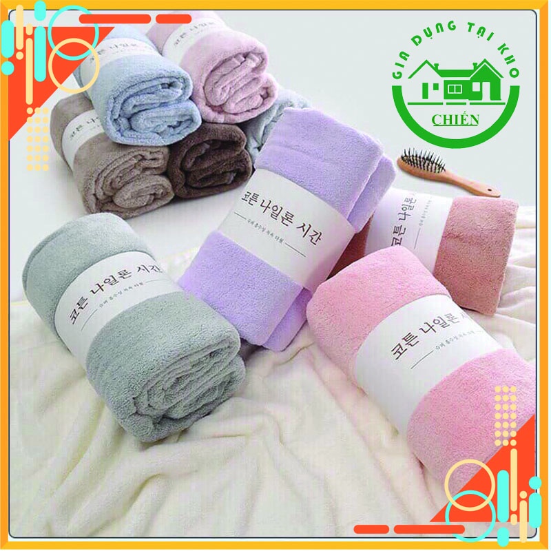 Khăn tắm lông cừu cho bé hàn quốc ❤️GIÁ SHOCK❤️ khổ lớn 70x140cm siêu thấm chất cotton
