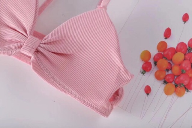 HOT NHẤT - ÁO BRA THẮT NƠ GÂN TĂM XINH XẮN 523