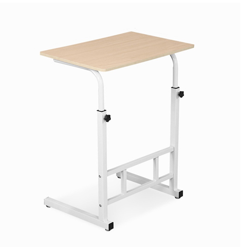 Bàn làm việc di động mini nâng hạ độ cao khung sắt tĩnh điện mặt bàn chống thấm 60x40x55-70cm