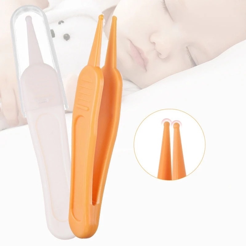 Nhíp vệ sinh tai đầu tròn bằng nhựa an toàn cho bé sơ sinh