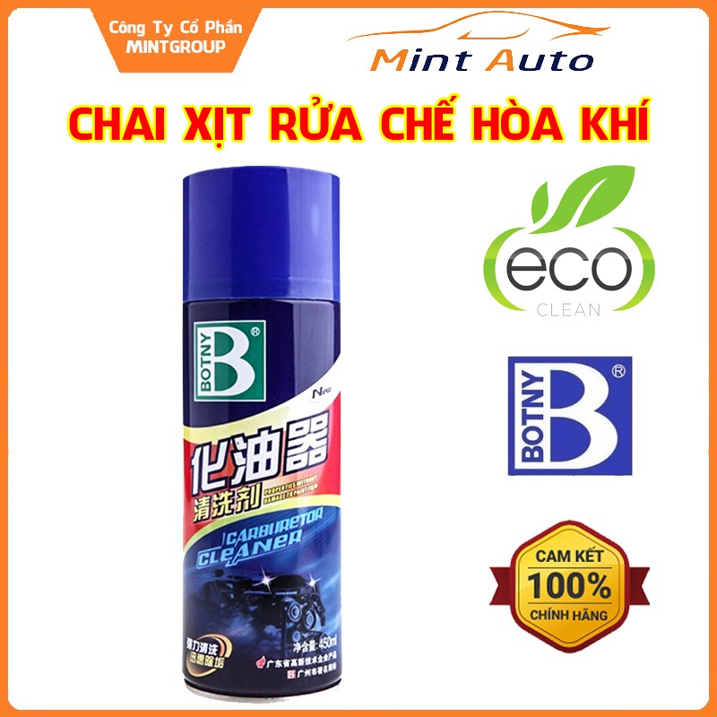 Xịt chế hòa khí, bình xăng con siêu sạch Botny B-1115 dung tích 450ml