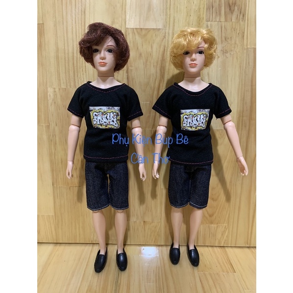 Bup bê nam đẹp trai mắt 3D tóc xoăn như thật có đủ khớp tay và chân