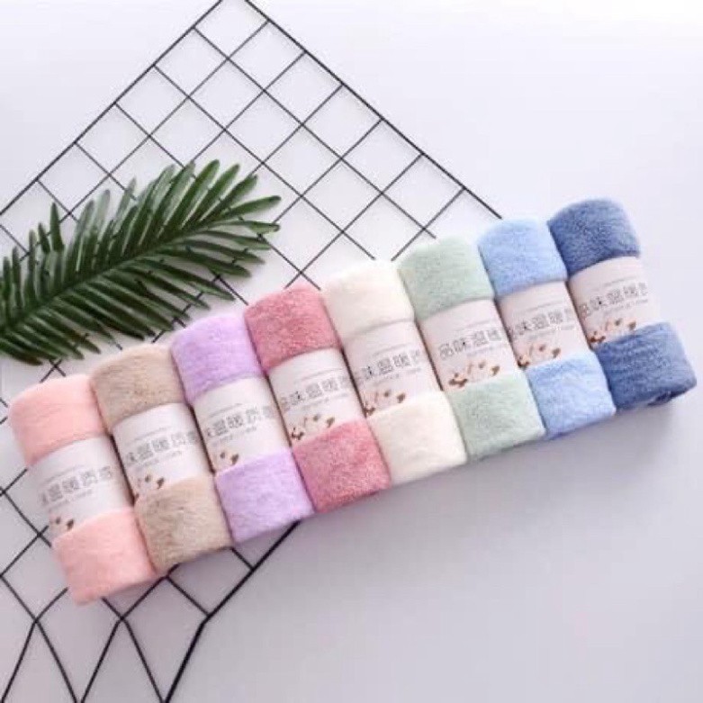 5 KHĂN MẶT LÔNG CỪU SIÊU MỀM MỊN.4C TRƠN.ĐT.Lv