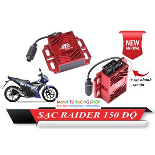 cục sạc xe raider độ ATE thích hợp cho xe đi đèn trợ sáng
