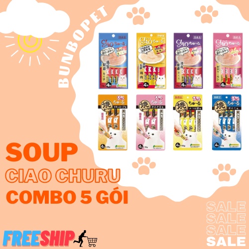 Soup Thưởng Ciao - Combo 5 Gói Súp Thưởng Cho Mèo